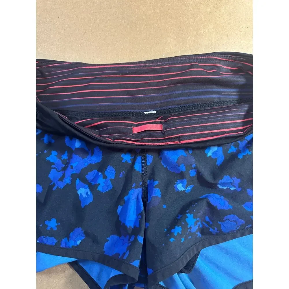 Lululemon Run Speed Short Size 4 Dandy Digie Porcelaine Black 2.5